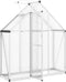 vidaXL - Tuinkas - met - basisframe - 169x58x195 - cm - aluminium - zilverkleurig