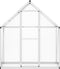 vidaXL - Tuinkas - met - basisframe - 169x58x195 - cm - aluminium - zilverkleurig