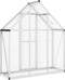 vidaXL - Tuinkas - met - basisframe - 169x58x195 - cm - aluminium - zilverkleurig