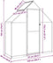 vidaXL - Tuinkas - met - basisframe - 169x58x195 - cm - aluminium - zilverkleurig