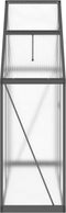 vidaXL - Tuinkas - met - basisframe - 169x58x195 - cm - aluminium - antracietkleurig