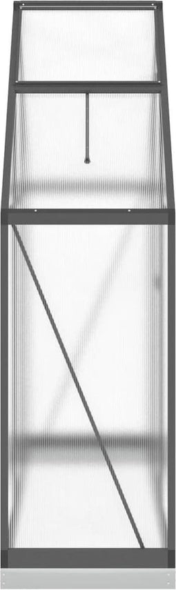 vidaXL - Tuinkas - met - basisframe - 169x58x202 - cm - aluminium - antracietkleurig