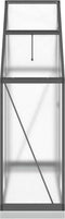 vidaXL - Tuinkas - met - basisframe - 169x58x202 - cm - aluminium - antracietkleurig