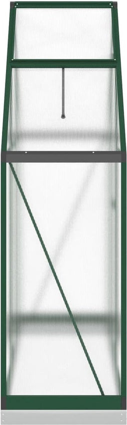 vidaXL - Tuinkas - met - basisframe - 169x58x202 - cm - aluminium - groen