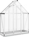 vidaXL - Tuinkas - met - basisframe - 169x58x202 - cm - aluminium - zilverkleurig