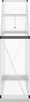 vidaXL - Tuinkas - met - basisframe - 169x58x202 - cm - aluminium - zilverkleurig