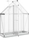vidaXL - Tuinkas - met - basisframe - 169x58x202 - cm - aluminium - zilverkleurig