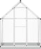 vidaXL - Tuinkas - met - basisframe - 169x58x202 - cm - aluminium - zilverkleurig
