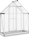 vidaXL - Tuinkas - met - basisframe - 169x58x202 - cm - aluminium - zilverkleurig