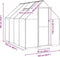 vidaXL - Tuinkas - met - basisframe - 224x169x195 - cm - aluminium - zilverkleurig