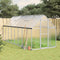 vidaXL - Tuinkas - met - basisframe - 445x169x195 - cm - aluminium - zilverkleurig
