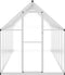vidaXL - Tuinkas - met - basisframe - 445x169x195 - cm - aluminium - zilverkleurig