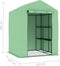 vidaXL - Tuinkas - met - schappen - 143x143x195 - cm - staal