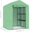 vidaXL - Tuinkas - met - schappen - 143x143x195 - cm - staal