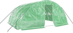 vidaXL - Tuinkas - met - stalen - frame - 20 - m² - 5x4x2,3 - m - groen