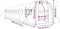 vidaXL - Tuinkas - met - stalen - frame - 24 - m² - 12x2x2 - m - groen