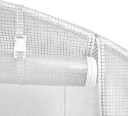 vidaXL - Tuinkas - met - stalen - frame - 24 - m² - 6x4x2,85 - m - wit