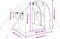 vidaXL - Tuinkas - met - stalen - frame - 4 - m² - 2x2x2 - m