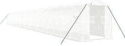 vidaXL - Tuinkas - met - stalen - frame - 44 - m² - 22x2x2 - m - wit