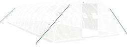 vidaXL - Tuinkas - met - stalen - frame - 48 - m² - 12x4x2 - m - wit