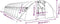 vidaXL - Tuinkas - met - stalen - frame - 48 - m² - 12x4x2 - m - wit
