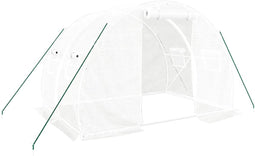 vidaXL - Tuinkas - met - stalen - frame - 6 - m² - 3x2x2 - m