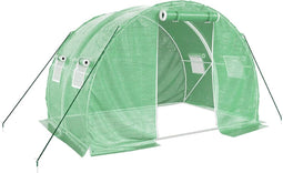 vidaXL - Tuinkas - met - stalen - frame - 6 - m² - 3x2x2 - m