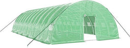 vidaXL - Tuinkas - met - stalen - frame - 72 - m² - 12x6x2,85 - m - groen