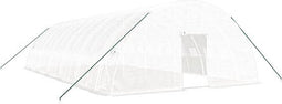 vidaXL - Tuinkas - met - stalen - frame - 72 - m² - 12x6x2,85 - m - wit