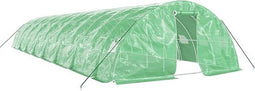 vidaXL - Tuinkas - met - stalen - frame - 80 - m² - 16x5x2,3 - m - groen