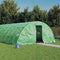 vidaXL - Tuinkas - met - stalen - frame - 80 - m² - 16x5x2,3 - m - groen
