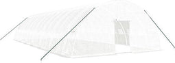 vidaXL - Tuinkas - met - stalen - frame - 84 - m² - 14x6x2,85 - m - wit