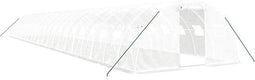 vidaXL - Tuinkas - met - stalen - frame - 88 - m² - 22x4x2 - m - wit