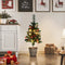 vidaXL - Tuinkerstbomen - 2 - st - met - verlichting - 76 - cm - PVC