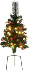 vidaXL - Tuinkerstbomen - 2 - st - met - verlichting - 76 - cm - PVC