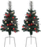 vidaXL - Tuinkerstbomen - 2 - st - met - verlichting - 76 - cm - PVC