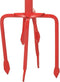 vidaXL - Tuinklauw - staal - rood