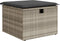 vidaXL - Tuinkruk - met - kussen - 55x55x37 - cm - poly - rattan - lichtgrijs