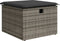 vidaXL - Tuinkruk - met - kussen - 55x55x37 - cm - poly - rattan - grijs