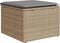 vidaXL - Tuinkruk - met - kussen - 55x55x37 - cm - poly - rattan - beige