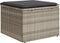 vidaXL - Tuinkruk - met - kussen - 55x55x37 - cm - poly - rattan - lichtgrijs