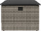 vidaXL - Tuinkruk - met - kussen - 55x55x37 - cm - poly - rattan - grijs
