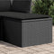 vidaXL - Tuinkruk - met - kussen - 55x55x37 - cm - poly - rattan - zwart