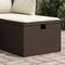 vidaXL - Tuinkruk - met - kussen - 55x55x37 - cm - poly - rattan - bruin