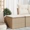 vidaXL - Tuinkruk - met - kussen - 55x55x37 - cm - poly - rattan - beige
