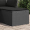 vidaXL - Tuinkruk - met - kussen - 55x55x37 - cm - poly - rattan - zwart