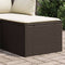 vidaXL - Tuinkruk - met - kussen - 55x55x37 - cm - poly - rattan - bruin