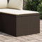 vidaXL - Tuinkruk - met - kussen - 55x55x37 - cm - poly - rattan - bruin