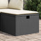 vidaXL - Tuinkruk - met - kussen - 55x55x37 - cm - poly - rattan - zwart