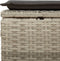 vidaXL - Tuinkruk - met - kussen - 55x55x37 - cm - poly - rattan - lichtgrijs